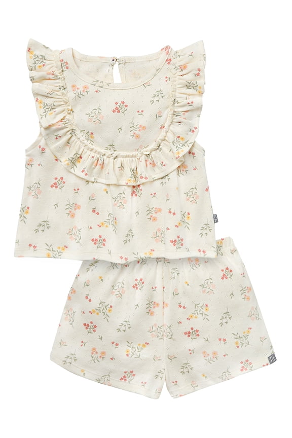 Toddler Girl Eyelet Ruffle Short Set, 2-Piece, Sizes 12M-5T