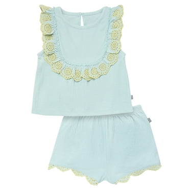 Modern Moments Toddler Girl Eyelet Ruffle Short Set, 2-Piece, Sizes 12M-5T