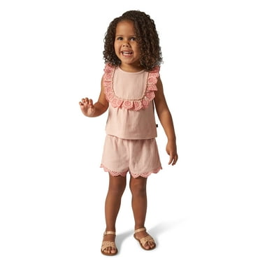 Modern Moments Toddler Girl Eyelet Ruffle Short Set, 2-Piece, Sizes 12M-5T