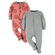 Modern Moments by Gerber Baby Boy, Baby Girl, & Unisex Sleep 'n Play Footed Pajamas, 2-Pack (Newborn-6/9 Months)