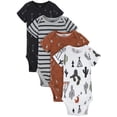 thumbnail image 1 of Modern Moments by Gerber Baby Boy Bodysuits, 4-Pack (Newborn-12 Months), 1 of 13