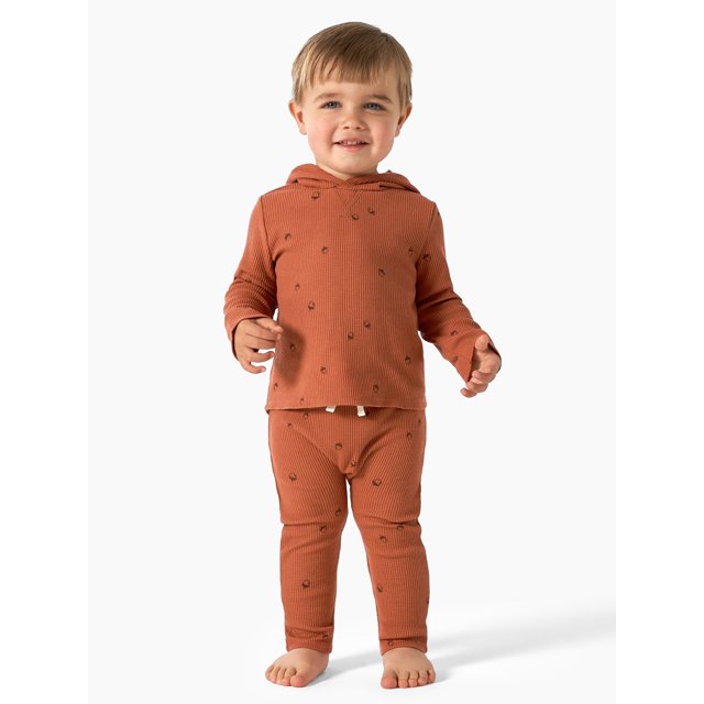 Modern Moments by Gerber Baby Boy Casual Hoodie and Pant Outfit Set, 2