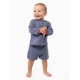 thumbnail image 1 of Modern Moments by Gerber Baby Boy Casual Long Sleeve Top and Short Outfit Set, Sizes 0/3 Months - 24 Months, 1 of 12