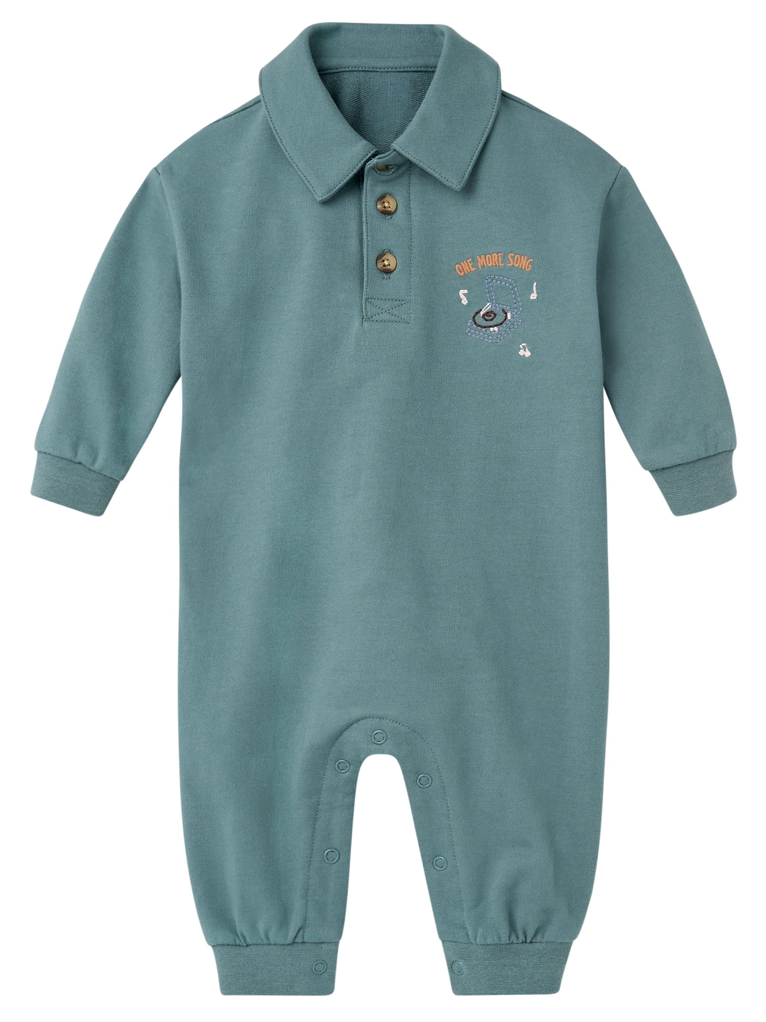 Modern Moments by Gerber Baby Boy Collared Romper, Sizes 0/3 Months - 24 Months