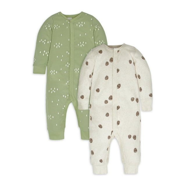 Modern Moments by Gerber Baby Boy Coveralls, 2-Pack (Newborn - 12M)