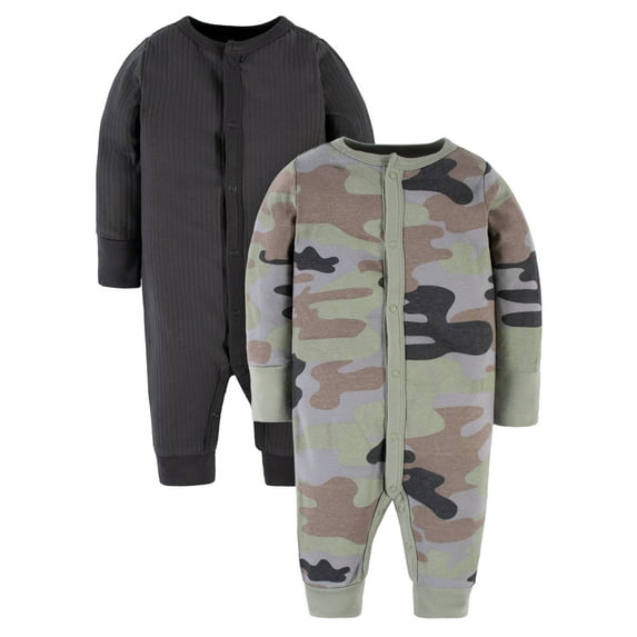 Modern Moments by Gerber Baby Boy Coveralls, 2-Pack (Newborn-24 Months)