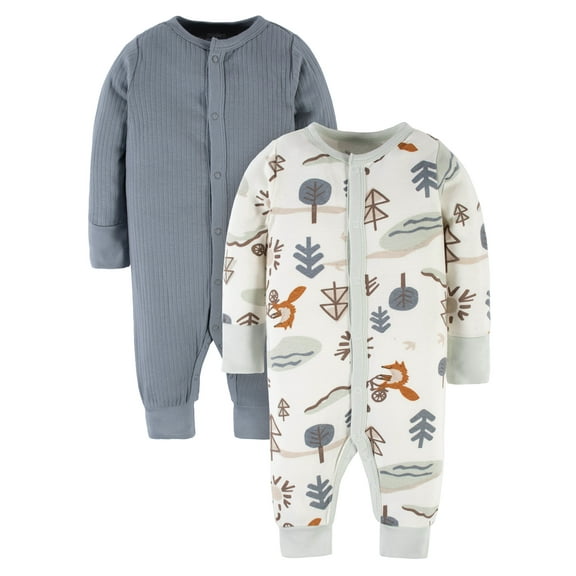 Modern Moments by Gerber Baby Boy Coveralls, 2-Pack (Newborn-24 Months)