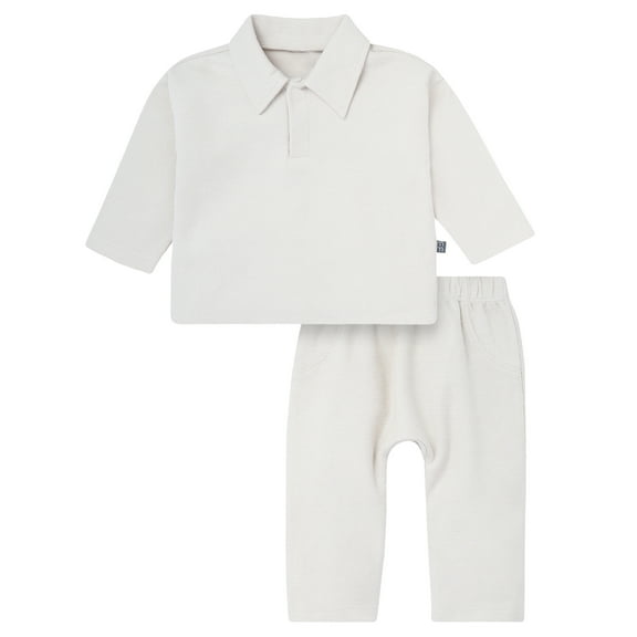 Modern Moments by Gerber Baby Boy Johnny Collar Top and Bottom Set, Sizes 0/3 Months - 24 Months