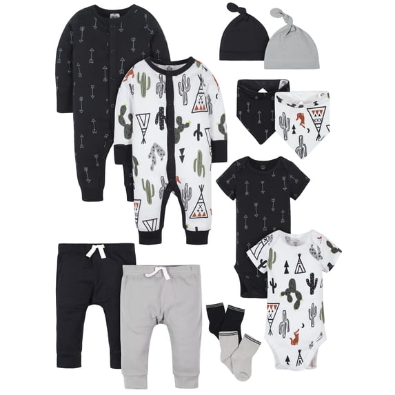 Modern Moments by Gerber Baby Boy Newborn Shower Gift Set, 12 Piece, Newborn-3/6 Months