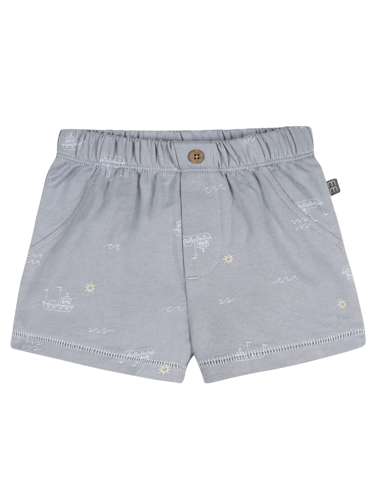 Modern Moments by Gerber Baby Boy Organic Shorts with Mock Pocket, Sizes 0/3 Months - 24 Months