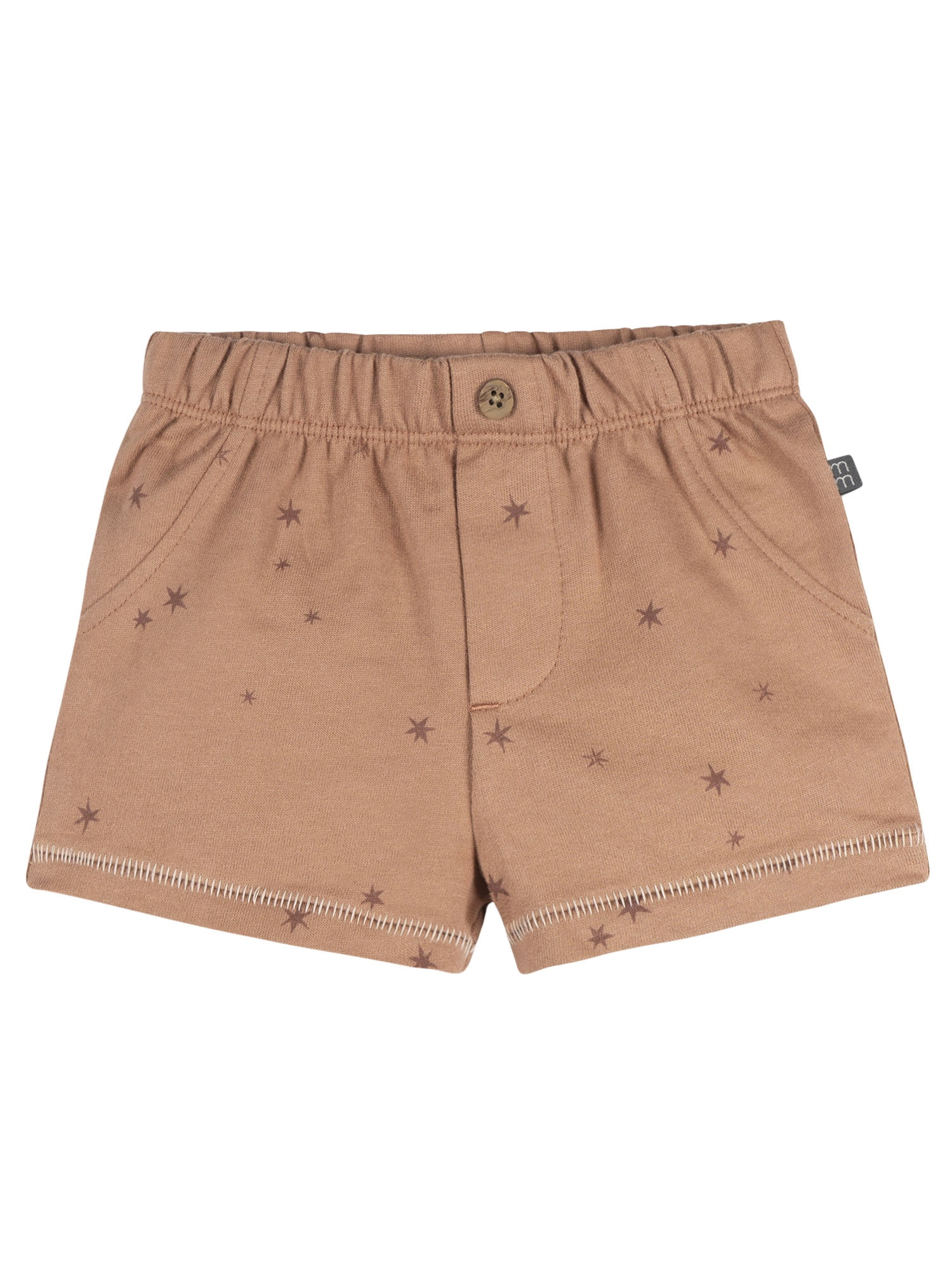 Modern Moments by Gerber Baby Boy Organic Shorts with Mock Pocket, Sizes 0/3 Months - 24 Months