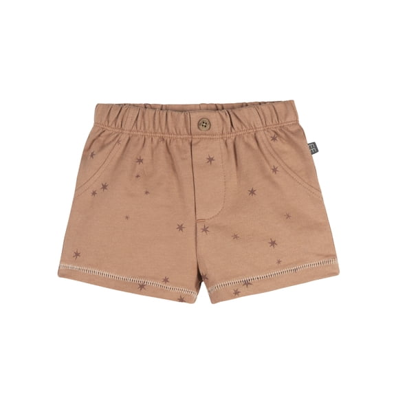 Modern Moments by Gerber Baby Boy Organic Shorts with Mock Pocket, Sizes 0/3 Months - 24 Months