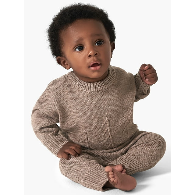 Modern Moments by Gerber Baby Boy Pullover Sweater Set, 2Piece, Sizes