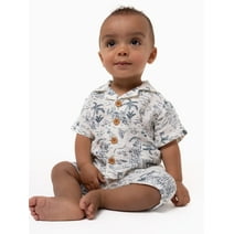 Modern Moments by Gerber Baby Boy Shirt and Short Outfit Set, Sizes 0/3 Months - 24 Months