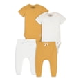 thumbnail image 1 of Modern Moments by Gerber Baby Boy Short Sleeve Onesies Bodysuit & Pant Outfit Set, 4-Piece (Newborn - 12M), 1 of 9