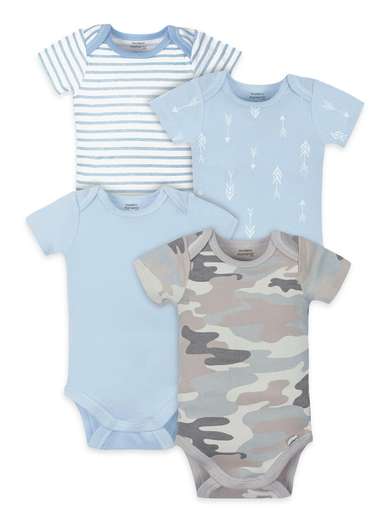Modern Moments by Gerber Baby Boy Short Sleeve Onesies Bodysuits