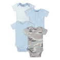 thumbnail image 1 of Modern Moments by Gerber Baby Boy Short Sleeve Onesies Bodysuits, 4-Pack, (Newborn-24 Months), 1 of 14
