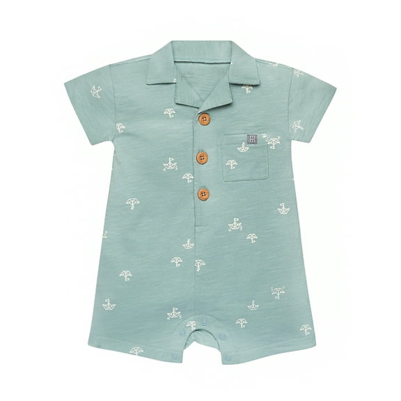 Modern Moments by Gerber Baby Boy Short Sleeve Romper, Sizes 0/3 Months - 24 Months