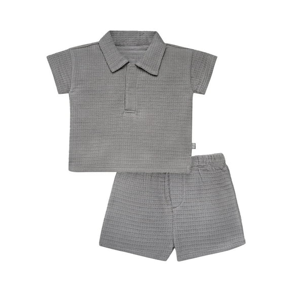 Modern Moments by Gerber Baby Boy Short Sleeve Shirt and Short Outfit Set, 2-Piece, Sizes 0/3 Months - 24 Months