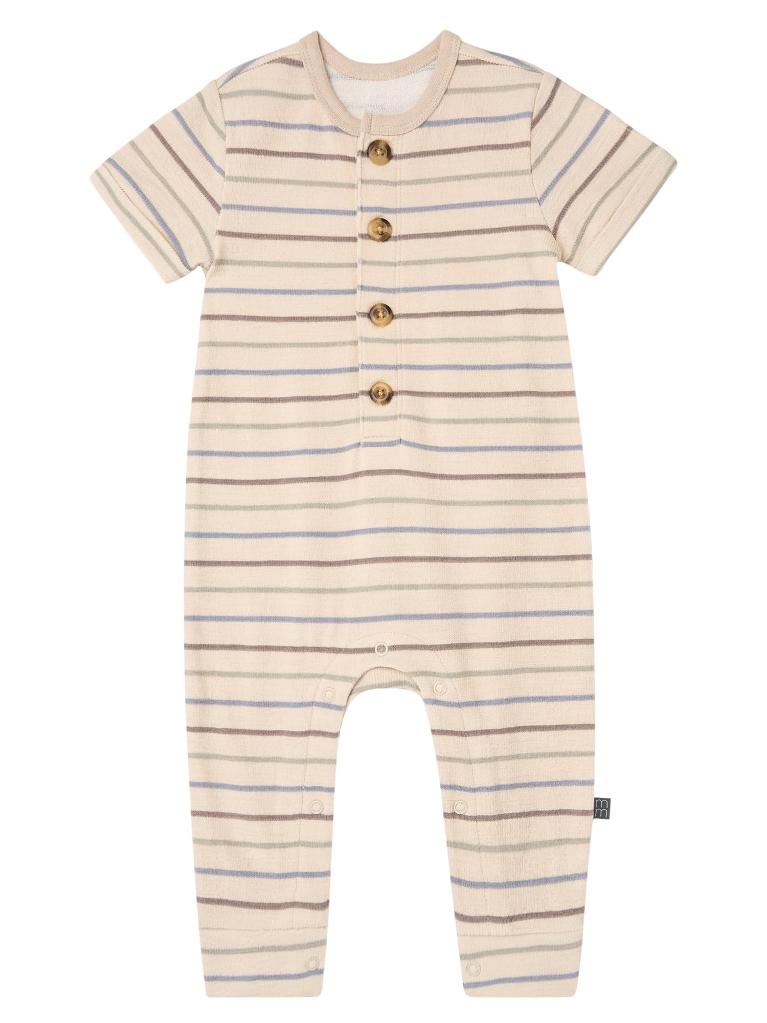 Modern Moments by Gerber Baby Boy Short Sleeve Slouch Romper, Sizes 0/3 Months - 24 Months