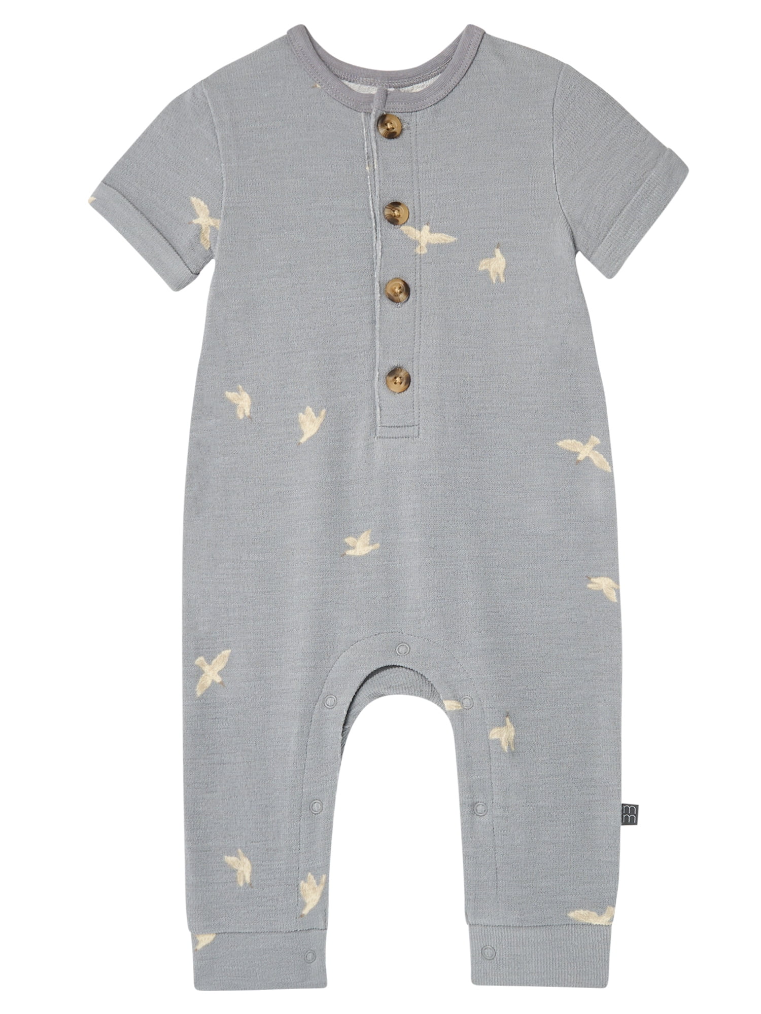 Modern Moments by Gerber Baby Boy Short Sleeve Slouch Romper, Sizes 0/3 Months - 24 Months