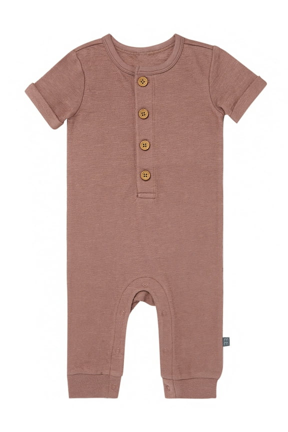 by Gerber Baby Boy Short Sleeve Slouch Romper, Sizes 0/3 Months - 24 Months