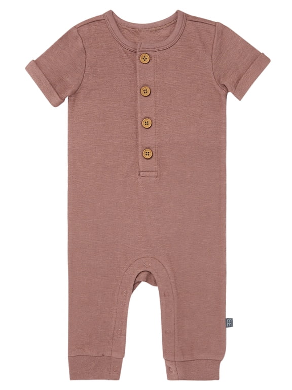 by Gerber Baby Boy Short Sleeve Slouch Romper, Sizes 0/3 Months - 24 Months