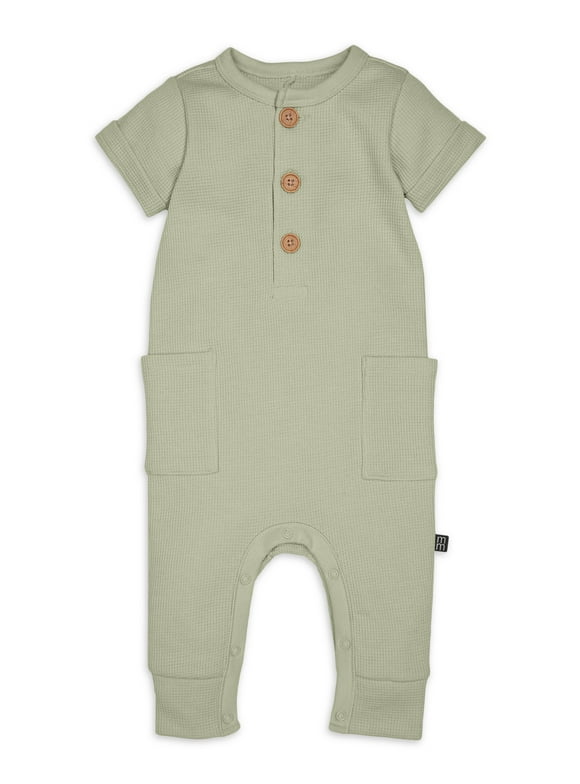 Modern Moments by Gerber Baby Boy Short Sleevee and Long Leg Romper, Sizes 0/3 Months - 24 Months