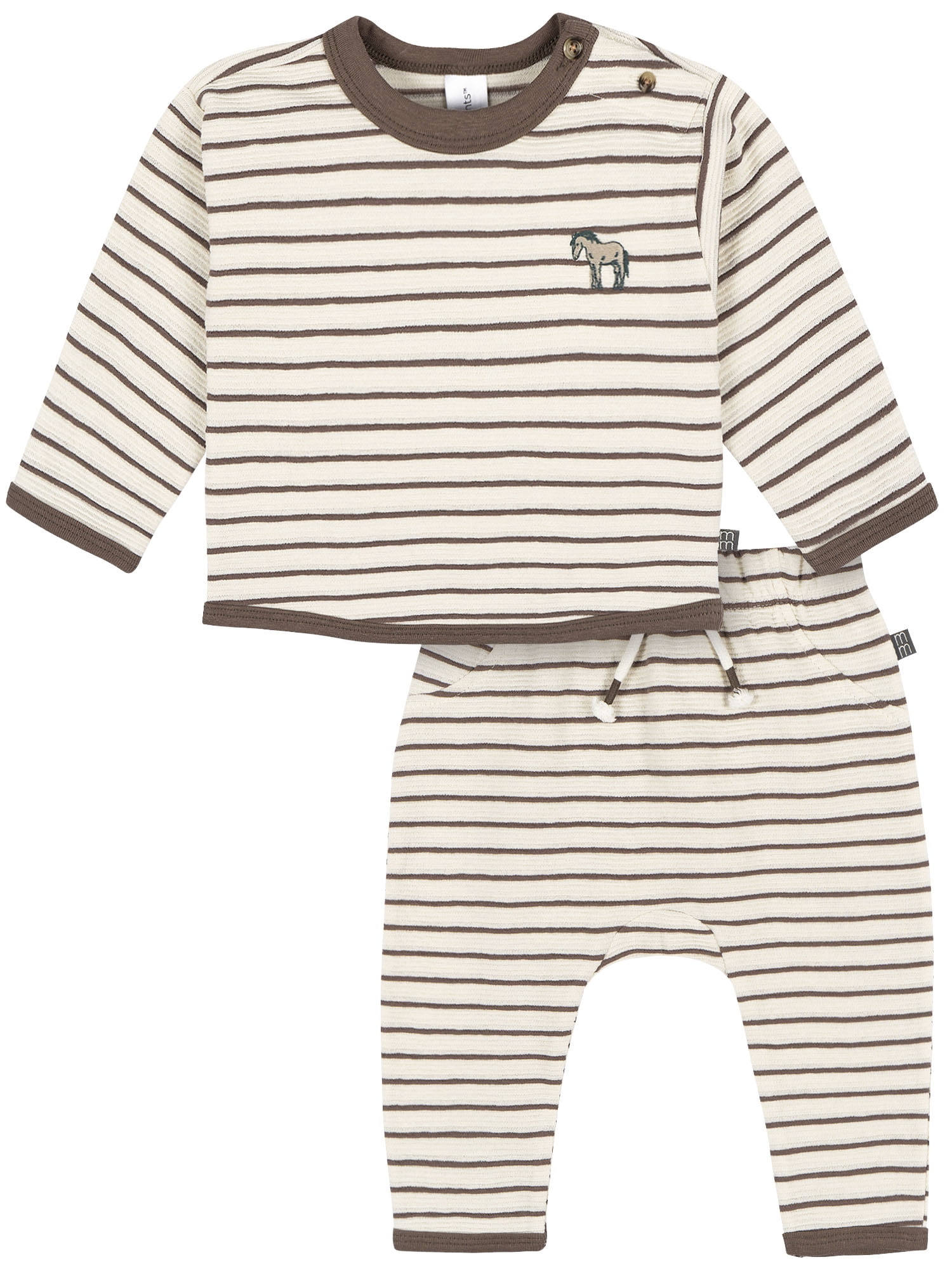 Modern Moments by Gerber Baby Boy Top and Harem Pant Outfit Set, 2-Piece, 0/3 Months - 24 Months