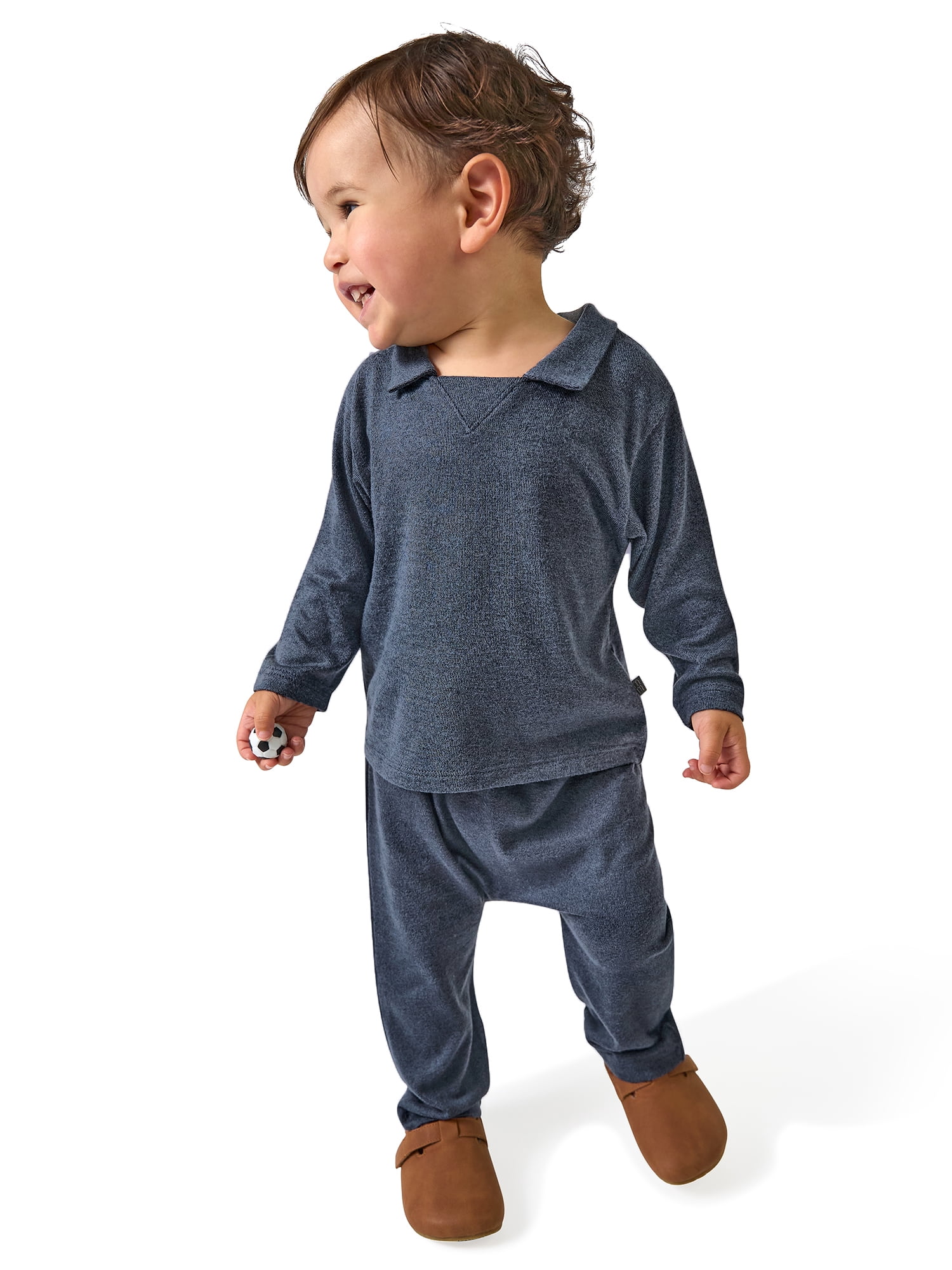 Modern Moments by Gerber Baby Boy Top and Harem Pant Outfit Set, Sizes 0/3 Months - 24 Months