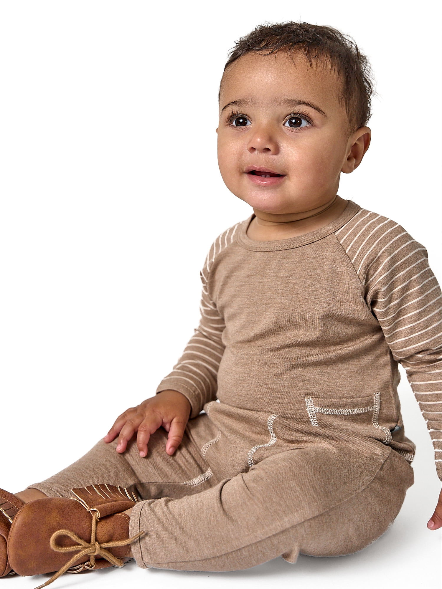 Modern Moments by Gerber Baby Boy Top and Harem Pant Outfit Set, Sizes 0/3 Months - 24 Months