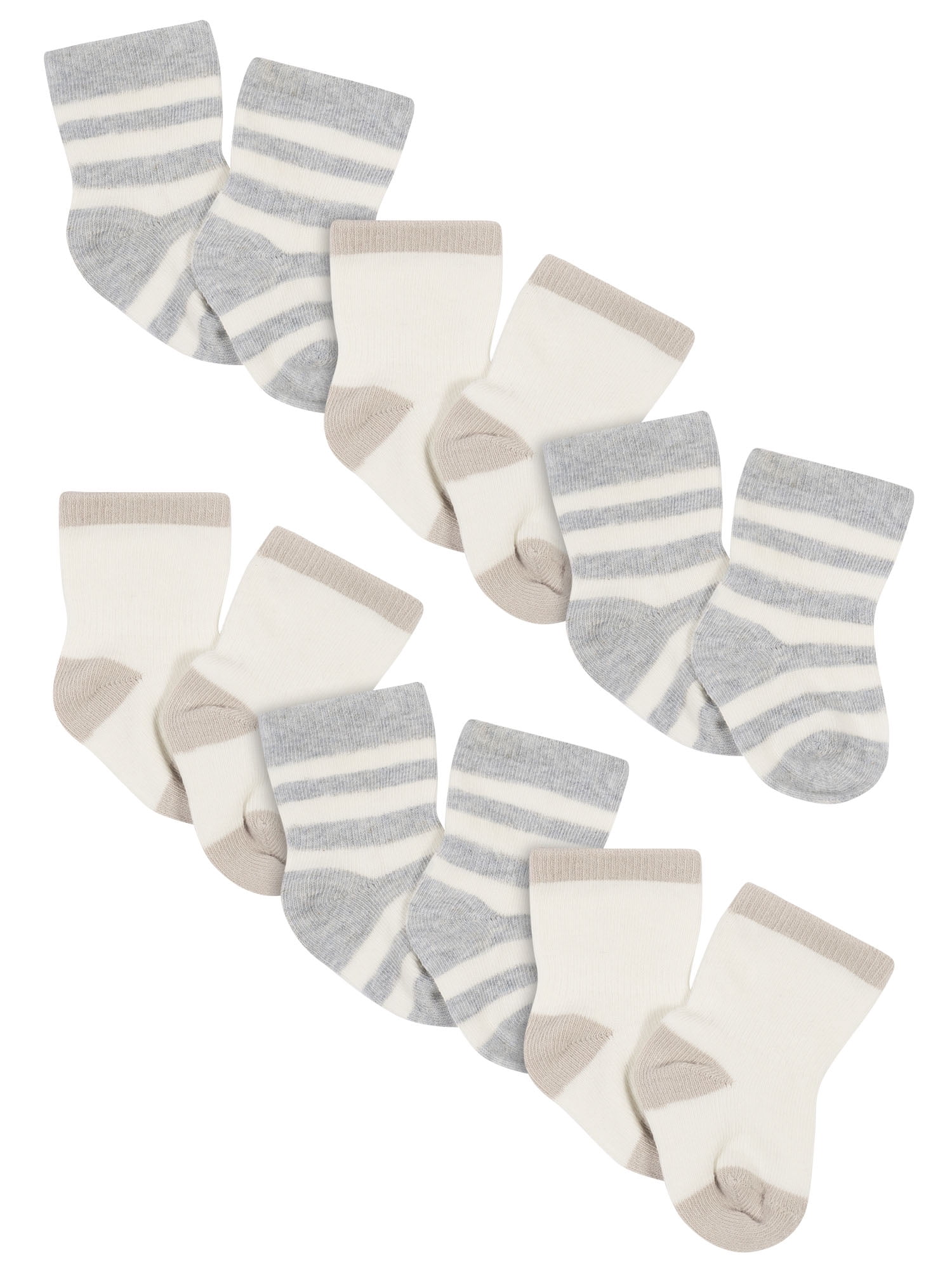 Modern Moments by Gerber Baby Boy or Baby Girl Gender Neutral Wiggle Proof Organic Cotton Blend Socks, 6-Pack