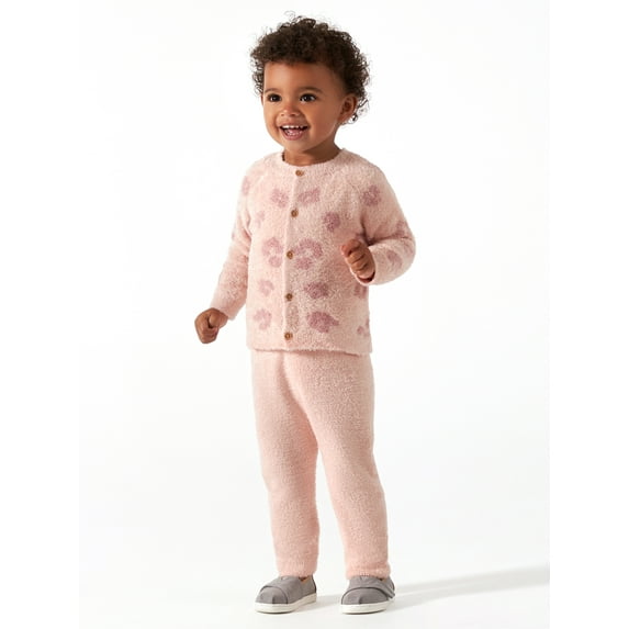 Modern Moments by Gerber Baby Boy or Girl Gender Neutral Long Sleeve Cozy Cardigan Sweater & Pant, 2-Piece Outfit Set, Sizes 0/3-24 Months