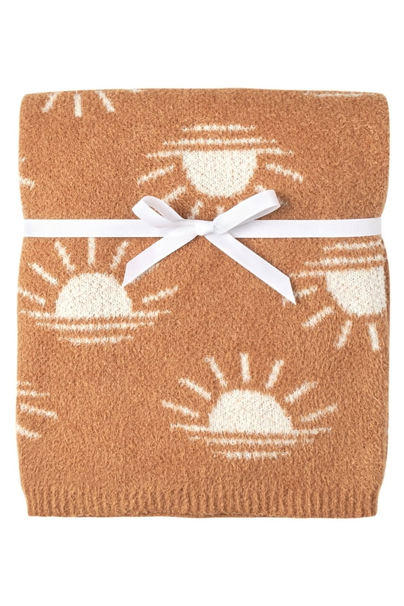 by Gerber Baby Boy or Girl Gender Neutral Soft Cozy Blanket, Terra Sun