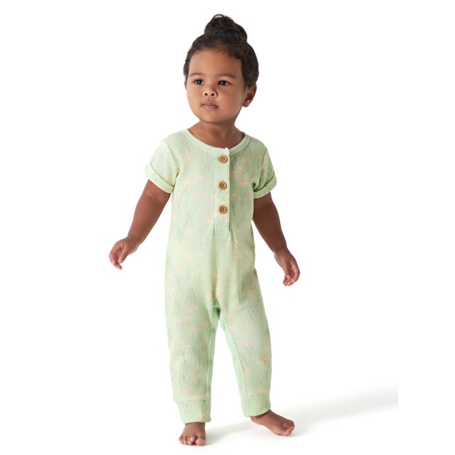 Modern Moments by Gerber Baby Boy or Girl Unisex Long Leg Romper, Sizes