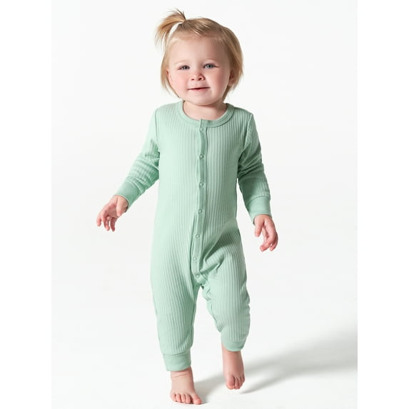 Modern Moments by Gerber Baby Boy or Girl Unisex Long Sleeve Coverall (Newborn - 12 Months)