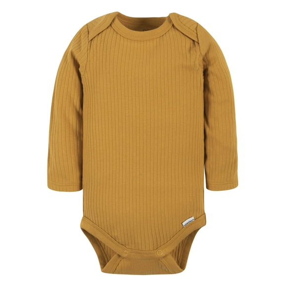 Modern Moments by Gerber Baby Boys Long Sleeve OnesiesÂ® Brand Bodysuit, (NB - 12M)