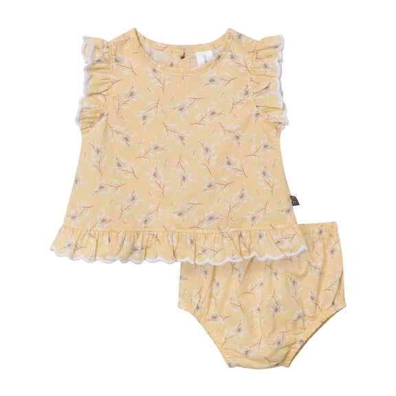 Modern Moments by Gerber Baby Girl Bloomer Outfit Set, 2-Piece, Sizes 0/3 Months - 24 Months