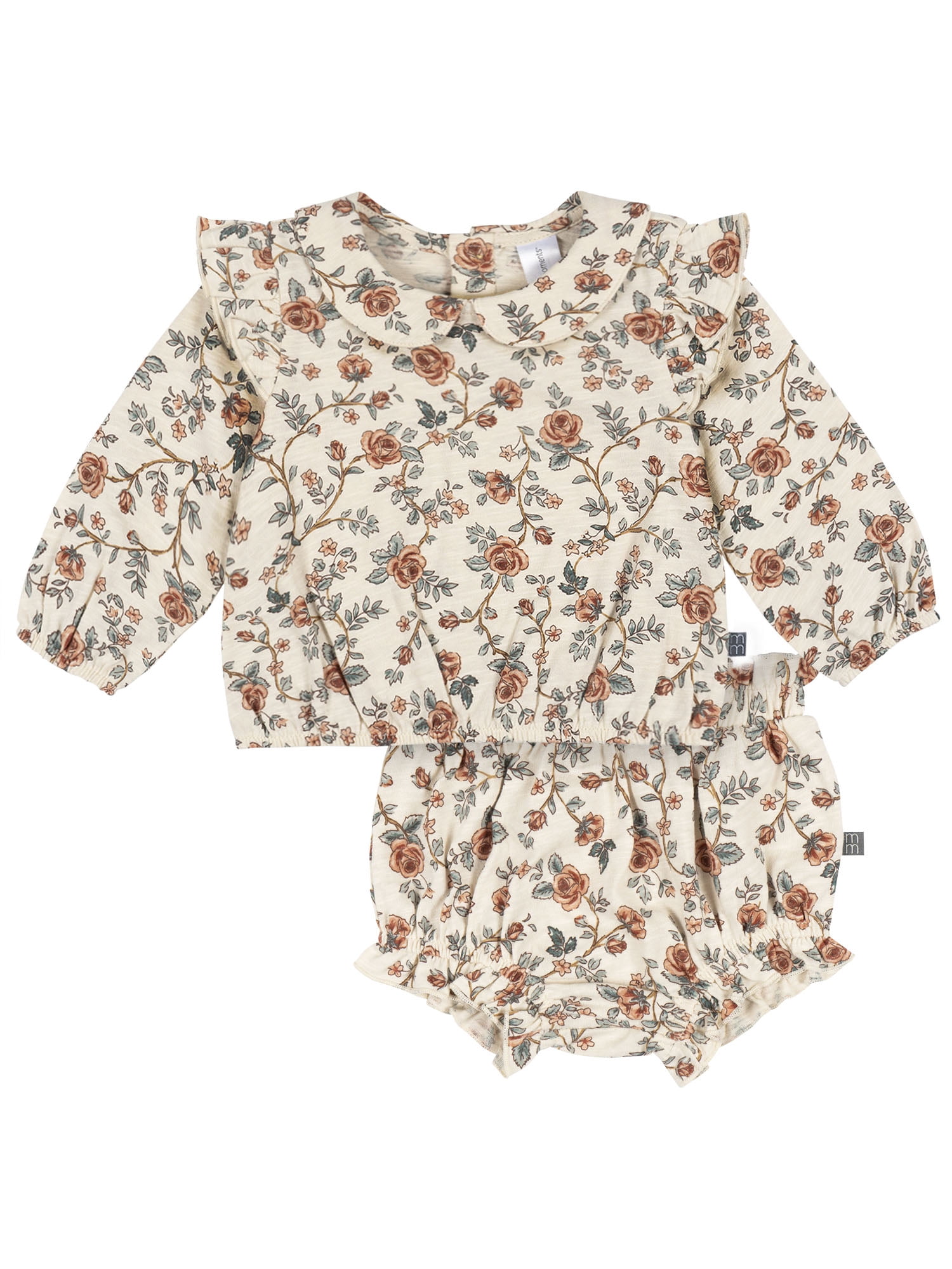 Modern Moments by Gerber Baby Girl Bloomer Outfit Set, 2-Piece, Sizes 0/3 Months - 24 Months