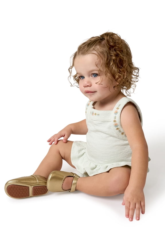 by Gerber Baby Girl Bloomer Outfit Set with Embroidery, 2-Piece, Sizes 0/3 Months - 24 Months