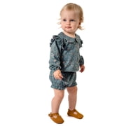 Modern Moments by Gerber Baby Girl Bloomer Outfit Set with Ruffle, 2-Piece, Sizes 0/3 Months - 24 Months