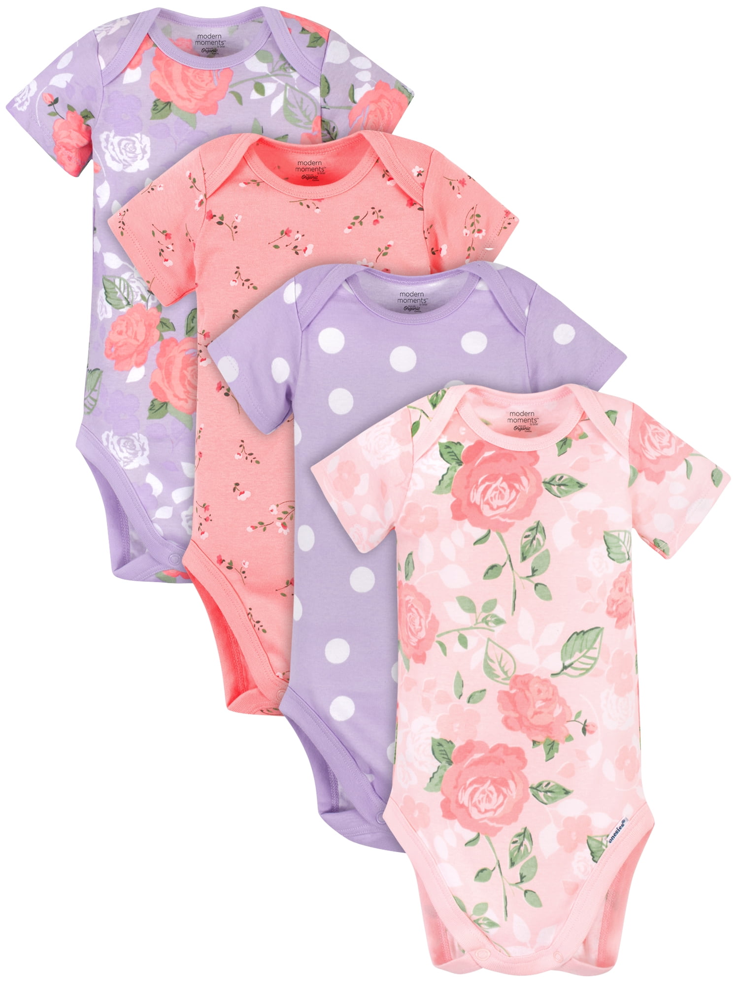 Gerber Organic Baby Girl Bodysuits 4 Pack Mozambique Ubuy