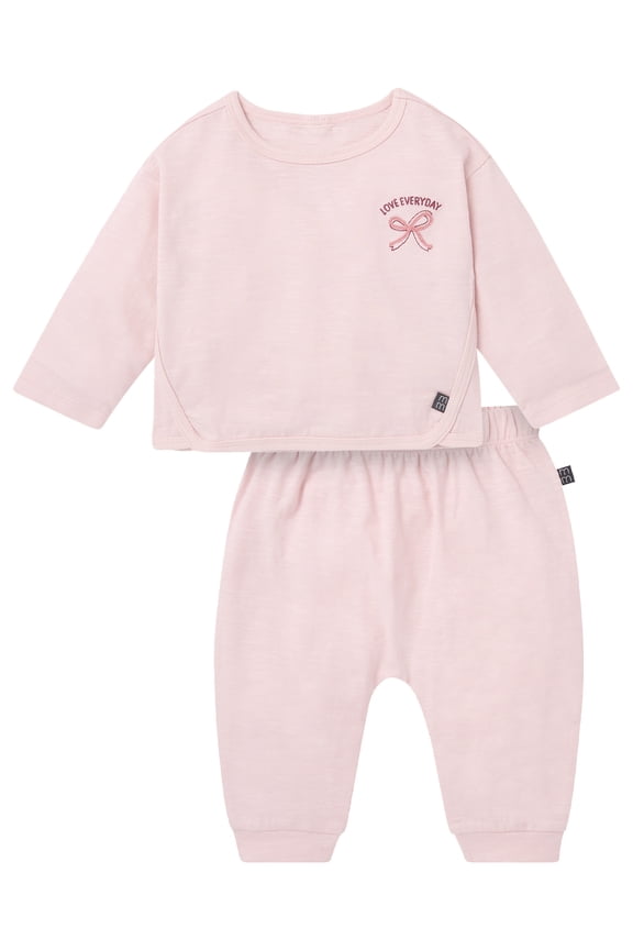 by Gerber Baby Girl Box Fit Top and Harem Pant Outfit Set, 2-Piece, Sizes 0/3 Months - 24 Months