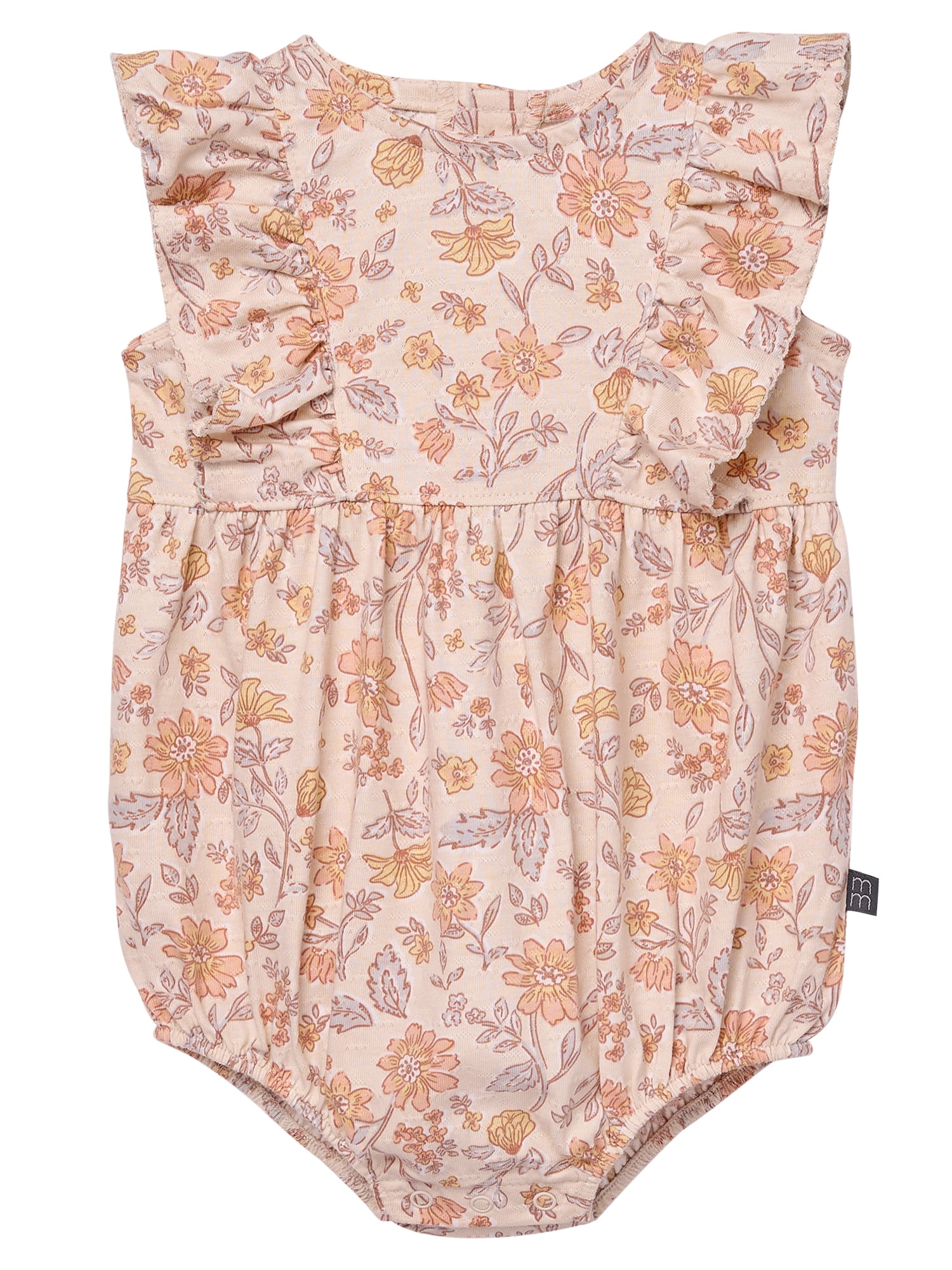 Modern Moments by Gerber Baby Girl Bubble Romper with Eyelet Trim, Sizes 0/3 onths - 24 Months