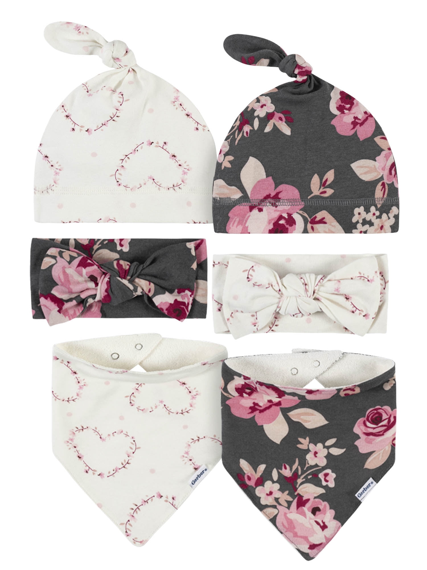 Modern Moments by Gerber Baby Girl Casual Accessory Set, 6-Piece (0/6 Months)