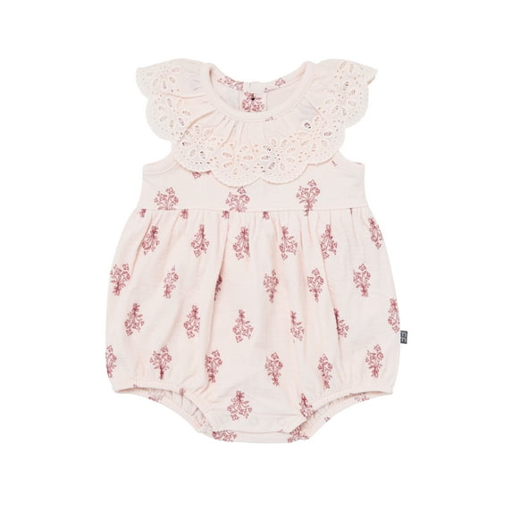 Modern Moments by Gerber Baby Girl Cotton Ruffle Novelty Lace Bubble Romper, Sizes 0/3 Months - 24 Months