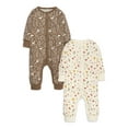 thumbnail image 1 of Modern Moments by Gerber Baby Girl Coveralls, 2-Pack, Sizes Newborn-24M, 1 of 9