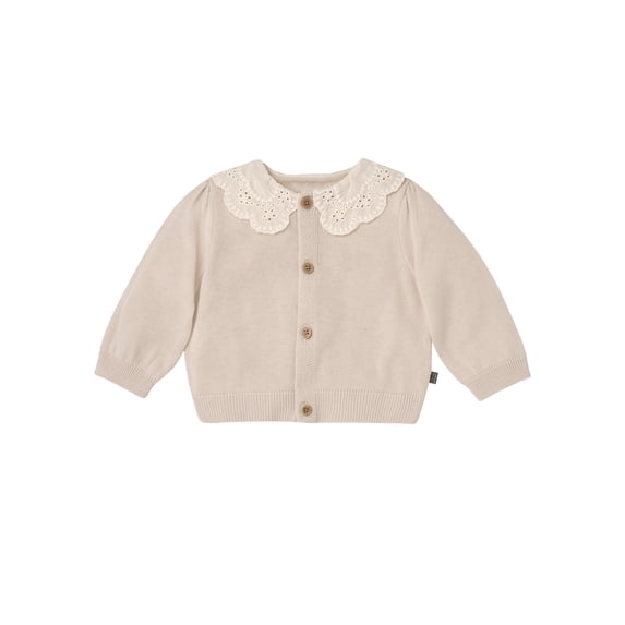 Modern Moments by Gerber Baby Girl Eyelet Collar Sweater, Sizes 0/3 Months - 24 Months