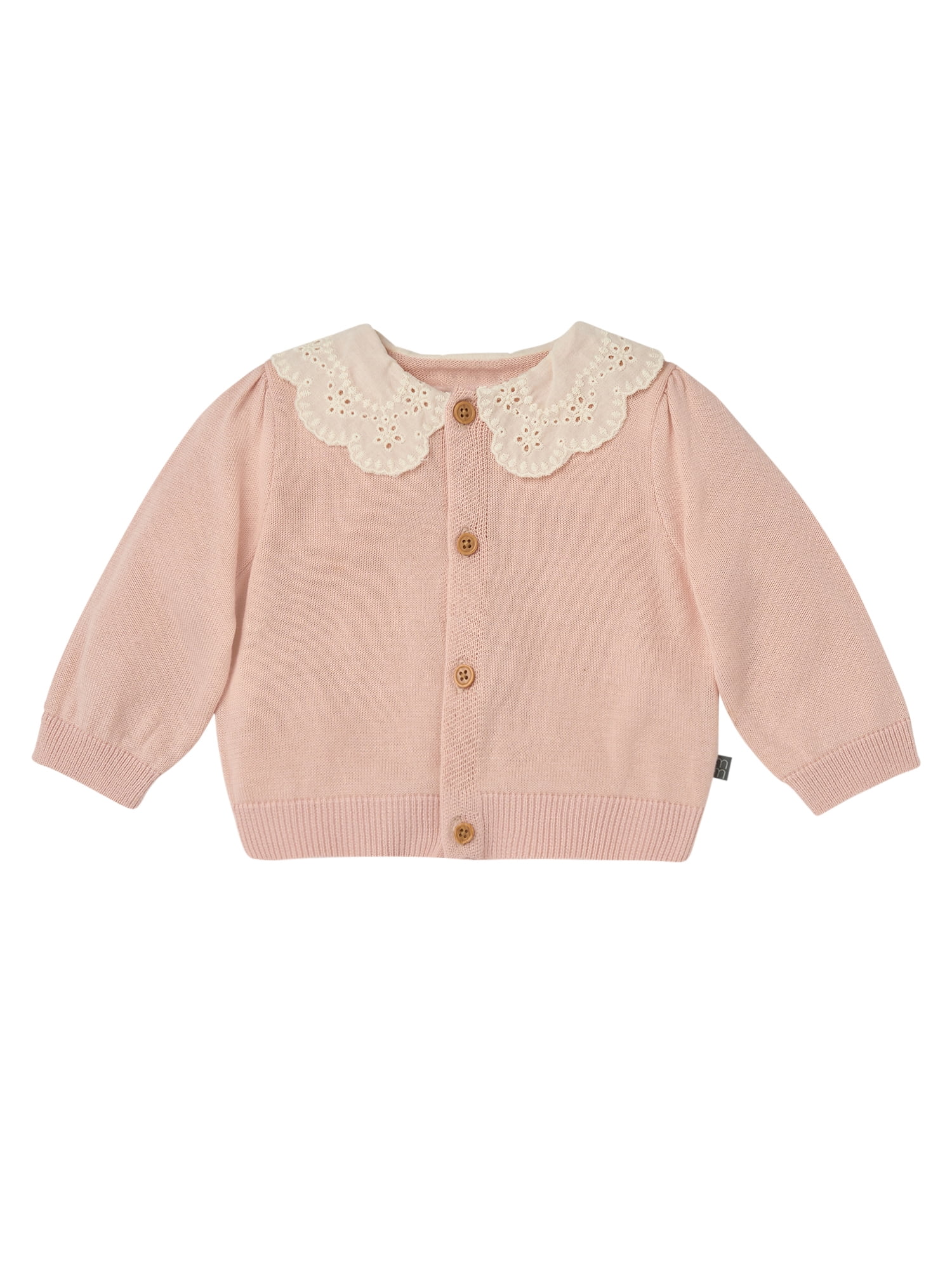 Modern Moments by Gerber Baby Girl Eyelet Collar Sweater, Sizes 0/3 Months - 24 Months
