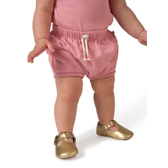 Modern Moments by Gerber Baby Girl Harem Bubble Organic Shorts with Drawstring, Sizes 0/3 Months - 24 Months